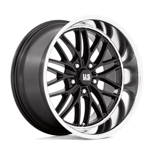US MAG U138 SANTA CRUZ Gloss Black W/ Diamond Cut Lip 20x10 +6 5x120.65mm 72.6mm