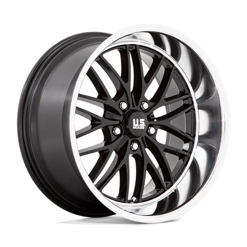 US MAG U138 SANTA CRUZ Gloss Black W/ Diamond Cut Lip 20x8.5 +6 5x120.65mm 72.6mm - Wheelwiz