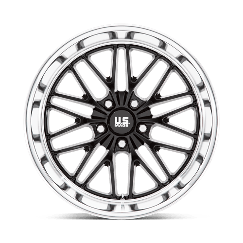 US MAG U138 SANTA CRUZ Gloss Black W/ Diamond Cut Lip 20x10 +6 5x120.65mm 72.6mm
