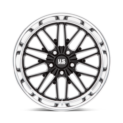 US MAG U138 SANTA CRUZ Gloss Black W/ Diamond Cut Lip 20x10 +6 5x120.65mm 72.6mm - Wheelwiz
