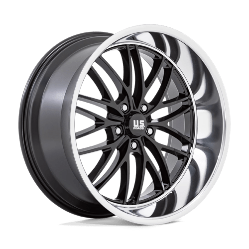 US MAG U138 SANTA CRUZ Gloss Black W/ Diamond Cut Lip 22x10.5 0 5x127mm 78.1mm - Wheelwiz