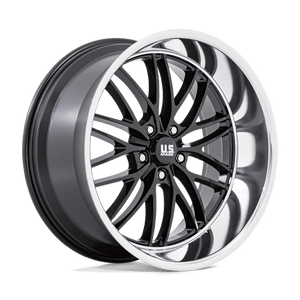 US MAG U138 SANTA CRUZ Gloss Black W/ Diamond Cut Lip 22x10.5 0 5x127mm 78.1mm - Wheelwiz