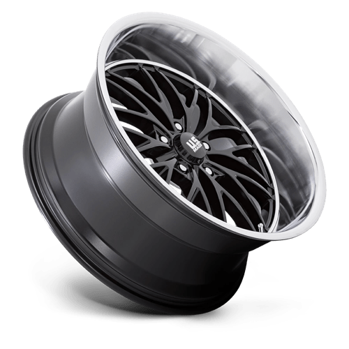 US MAG U138 SANTA CRUZ Gloss Black W/ Diamond Cut Lip 22x10.5 0 5x127mm 78.1mm - Wheelwiz