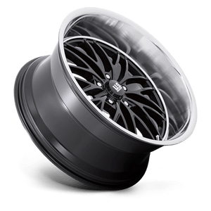 US MAG U138 SANTA CRUZ Gloss Black W/ Diamond Cut Lip 22x10.5 0 5x127mm 78.1mm - Wheelwiz