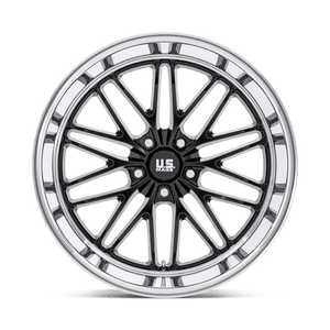 US MAG U138 SANTA CRUZ Gloss Black W/ Diamond Cut Lip 22x10.5 0 5x127mm 78.1mm - Wheelwiz