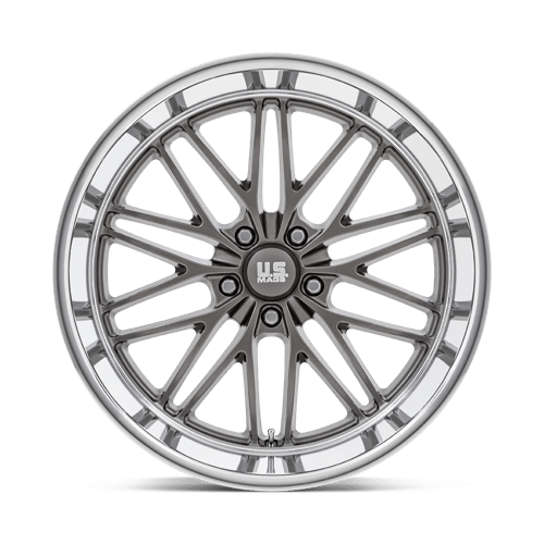US MAG U139 SANTA CRUZ Anthracite W/ Diamond Cut Lip 22x10.5 0 5x127mm 78.1mm - Wheelwiz