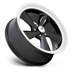 US MAG U136 TS Gloss Black W/ Diamond Cut Lip 22x9 +15 5x127mm 78.1mm - Wheelwiz