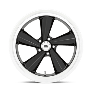 US MAG U136 TS Gloss Black W/ Diamond Cut Lip 22x9 +15 5x127mm 78.1mm - Wheelwiz