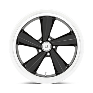 US MAG U136 TS Gloss Black W/ Diamond Cut Lip 22x9 +15 5x120.65mm 72.6mm