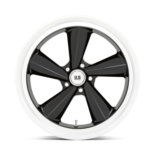 US MAG U136 TS Gloss Black W/ Diamond Cut Lip 22x10.5 0 5x120.65mm 72.6mm - Wheelwiz