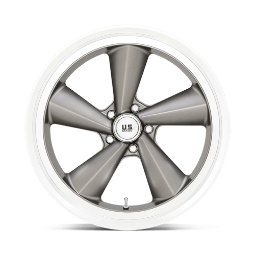 US MAG U137 TS Anthracite W/ Diamond Cut Lip 22x10.5 0 5x127mm 78.1mm - Wheelwiz