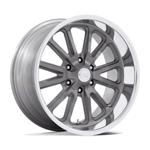 US MAG UC145 RAMBLER 6 Matte Gunmetal Diamond Cut Lip 20x9.5 +1 6x127mm 78.1mm - Wheelwiz