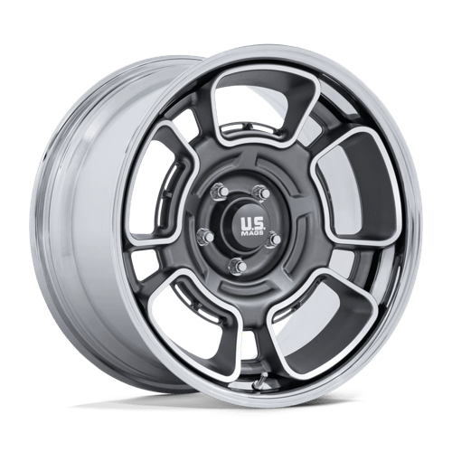 US MAG UC147 FLAGSTAFF Anthracite W/ Mach-fc &amp; Chr-lp 20x10 +6 Custom 78.1mm - Wheelwiz