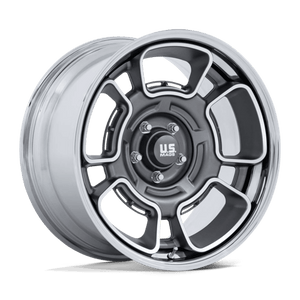 US MAG UC147 FLAGSTAFF Anthracite W/ Mach-fc & Chr-lp 20x8.5 +1 5x127mm 78.1mm - Wheelwiz