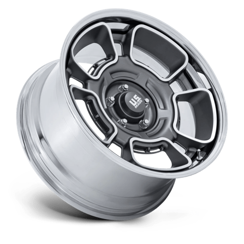 US MAG UC147 FLAGSTAFF Anthracite W/ Mach-fc & Chr-lp 20x11 -6 Custom 78.1mm - Wheelwiz
