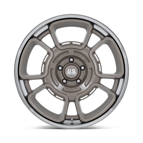US MAG UC147 FLAGSTAFF Pewter W/ Chrome Lip 20x10 +6 Custom 78.1mm - Wheelwiz