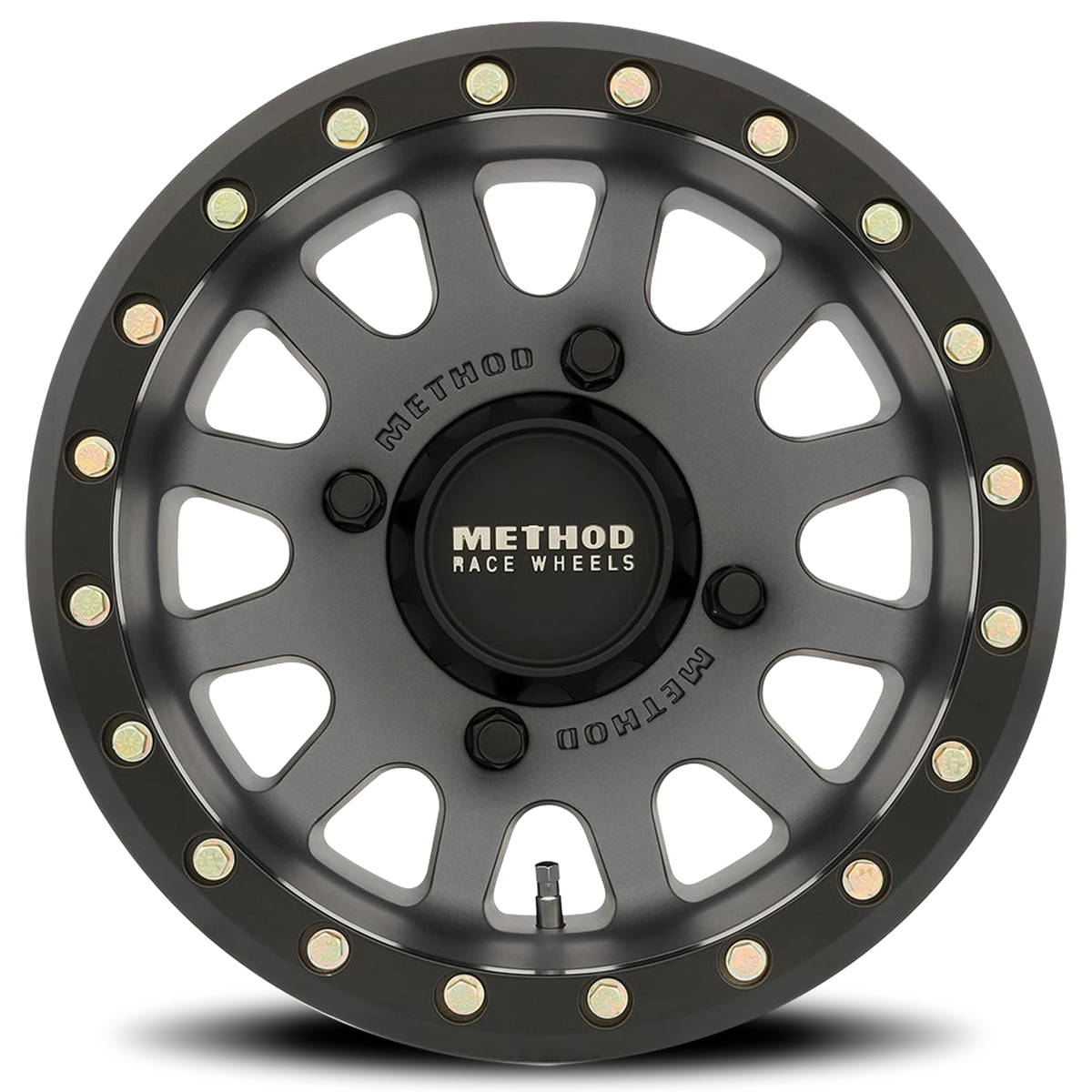 Method Race Wheels MR401 Beadlock UTV Titanium W/ Matte Black Ring 15x6 +53 4x156mm 132mm