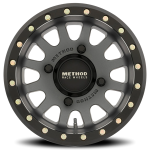 Method Race Wheels MR401 Beadlock UTV Titanium W/ Matte Black Ring 15x6 +53 4x136mm 106mm