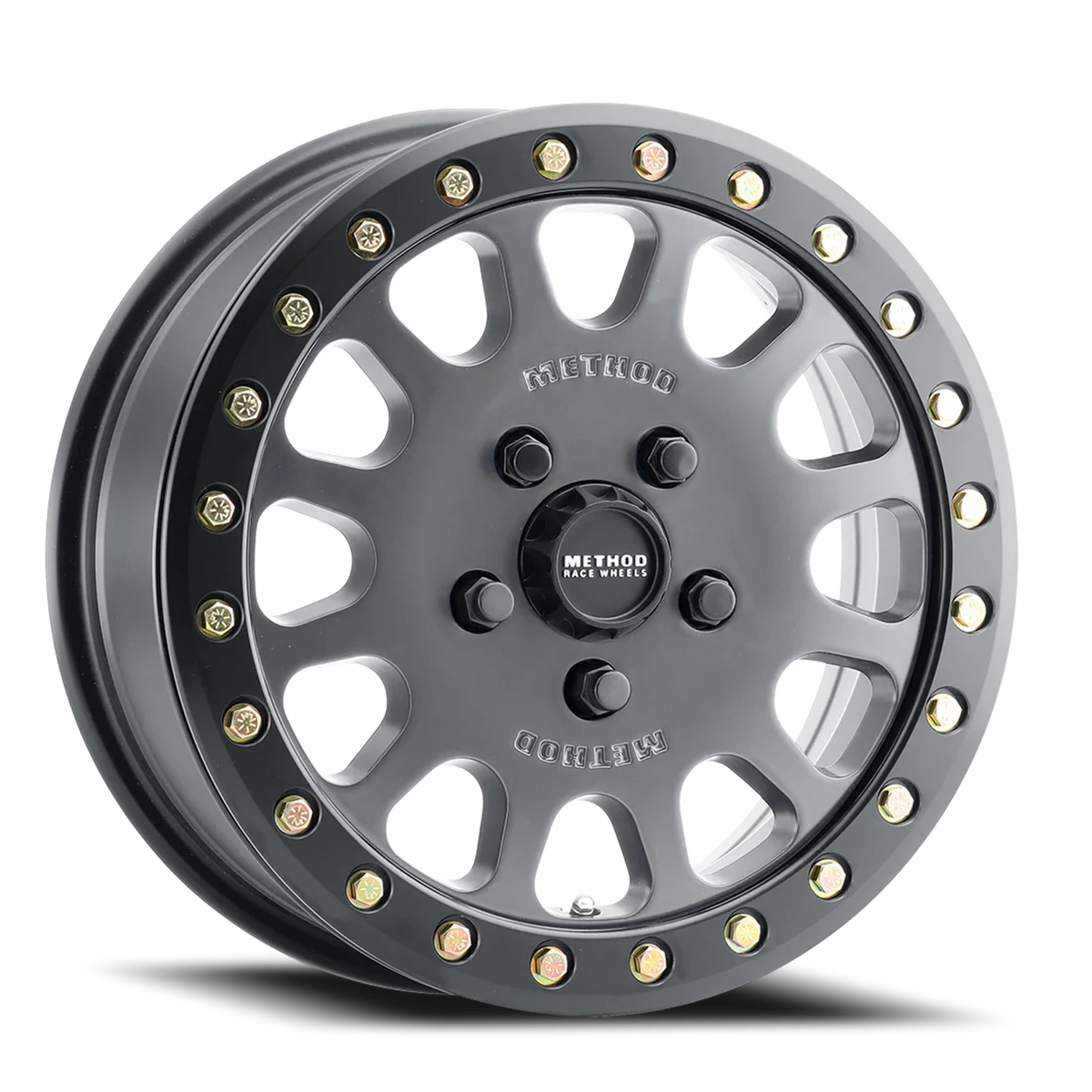 Method Race Wheels MR401 Beadlock UTV Titanium W/ Matte Black Ring 15x7 +38 5x114.3mm 72mm