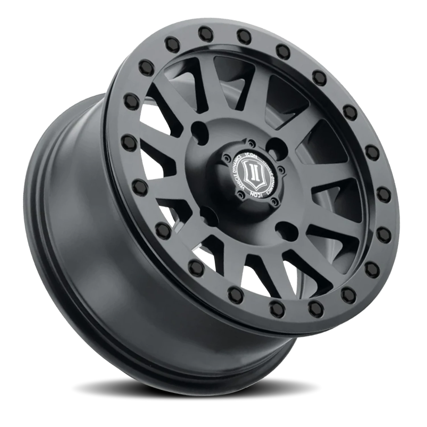 Icon Alloys UTV Compression Satin Black 15x7 +38 4x156mm 132mm