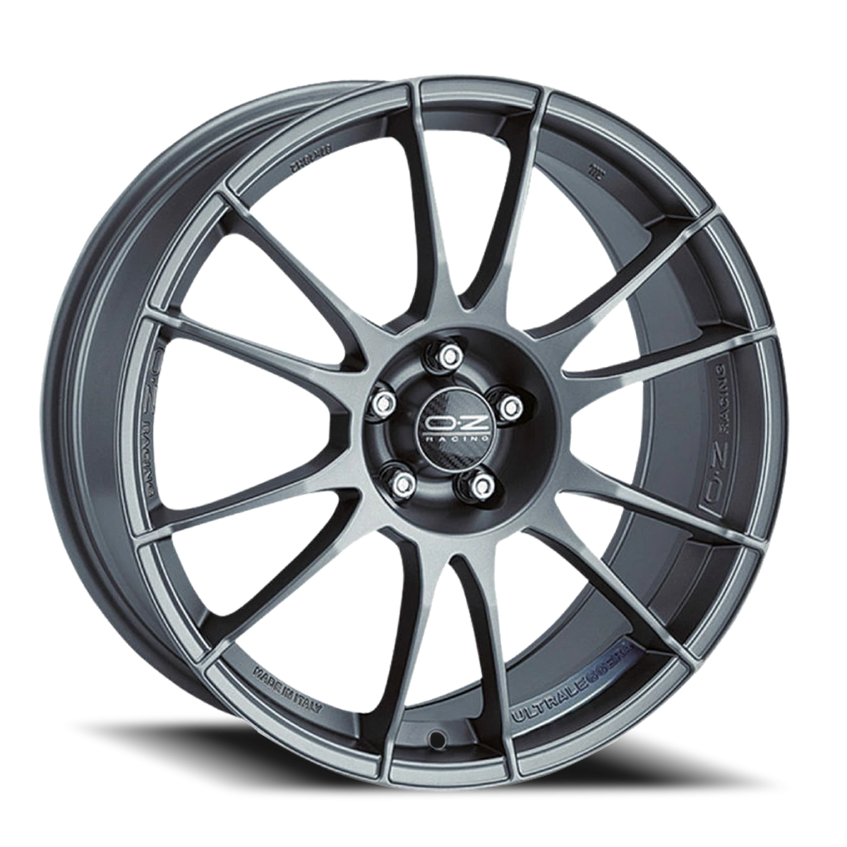 OZ Racing Ultraleggera Matte Graphite Silver 17x7 +37 4x100mm 68mm - Wheelwiz