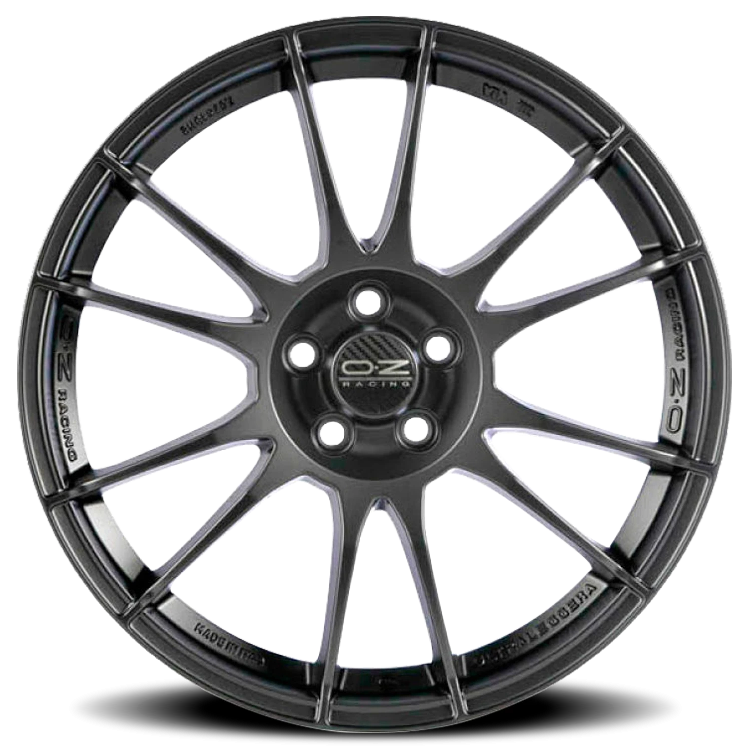 OZ Racing Ultraleggera Matte Graphite Silver 18x8 +35 5x112mm 75mm - Wheelwiz