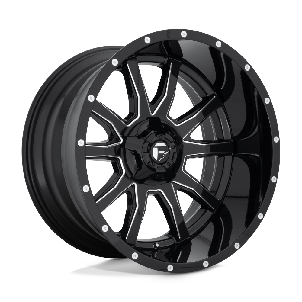 Fuel Offroad D627 VANDAL Gloss Black Milled 22x12 -43 5x139.7|5x150mm 110.1mm - WheelWiz