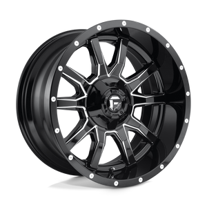 Fuel Offroad D627 VANDAL Gloss Black Milled 20x9 +20 6x135|6x139.7mm 106.1mm - WheelWiz