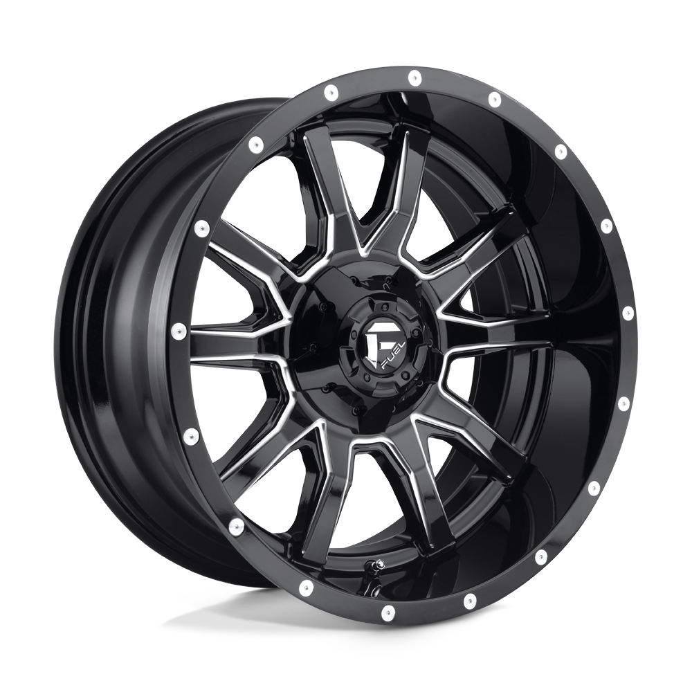 Fuel Offroad D627 VANDAL Gloss Black Milled 20x10 -18 6x135|6x139.7mm 106.1mm - WheelWiz