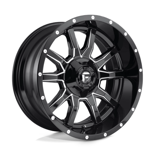 Fuel Offroad D627 VANDAL Gloss Black Milled 18x9 -12 6x135|6x139.7mm 106.1mm - WheelWiz