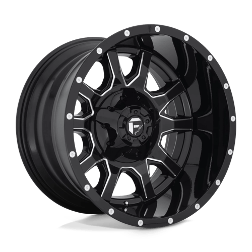 Fuel Offroad D627 VANDAL Gloss Black Milled 20x12 -43 8x180mm 124.2mm - WheelWiz