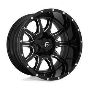 Fuel Offroad D627 VANDAL Gloss Black Milled 22x12 -43 8x165.1mm 125.1mm - WheelWiz