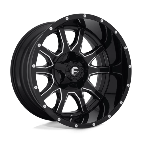 Fuel Offroad D627 VANDAL Gloss Black Milled 22x12 -43 8x165.1mm 125.1mm - WheelWiz