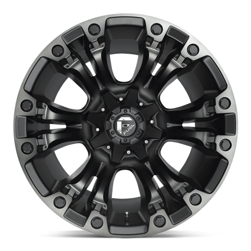Fuel Offroad D851 VAPOR Matte Black Gray Tint 20x9 +1 8x165.1mm 125.1mm - Wheelwiz