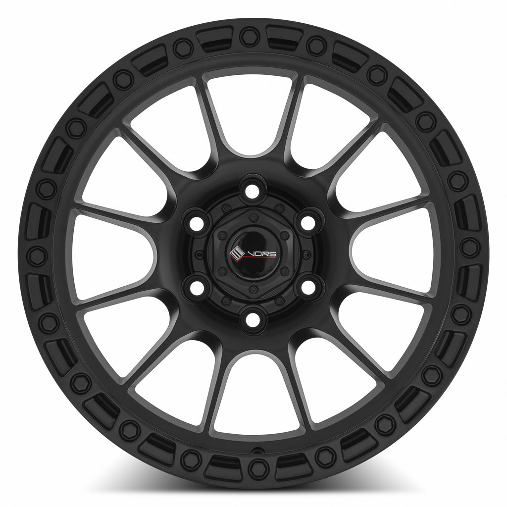 Vors VE12 Matte Black fit Tacoma 4Runner FJ Cruiser 17x8.5 -12 6x139.7mm 106.1mm