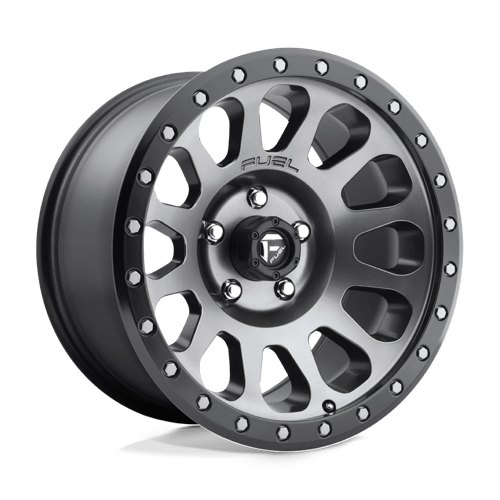Fuel Offroad D601 VECTOR Matte Gunmetal Black Bead Ring 17x9 -12 6x139.7mm 108mm - Wheelwiz