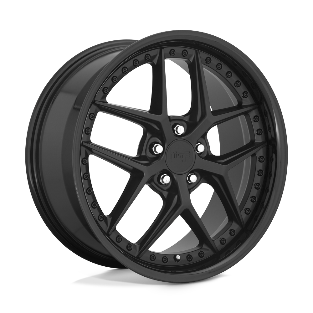 Niche M226 VICE Gloss Black Matte Black 20x9 +38 5x112mm 66.6mm - WheelWiz