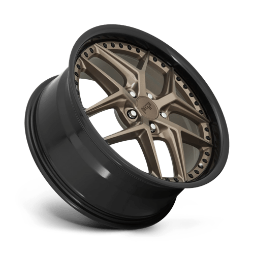 Niche M227 VICE Matte Bronze Black Bead Ring 19x8.5 +42 5x112mm 66.6mm - Wheelwiz