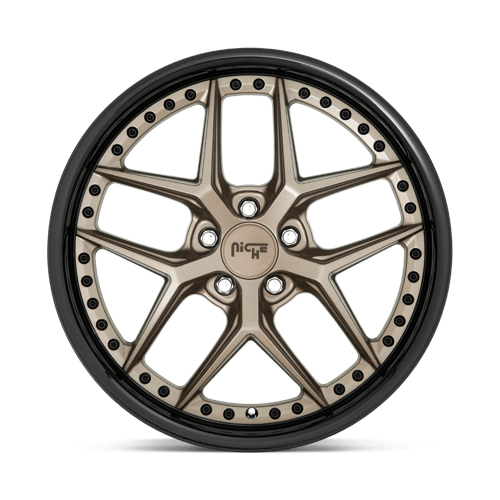 Niche M227 VICE Matte Bronze Black Bead Ring 20x10.5 +40 5x112mm 66.6mm - Wheelwiz