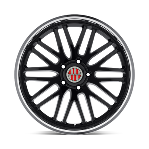 Victor Equipment LEMANS Gloss Black W/ Mirror Cut Lip 19x11 +36 5x130mm 71.5mm