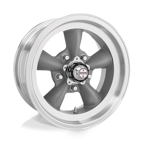 American Racing VN105 TORQ THRUST D Torq Thrust Gray W/ Mach Lip 15x8.5 -25 5x127mm 83.1mm