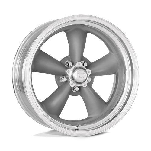 American Racing VN205 CLASSIC TORQ THRUST II Torq Thrust Gray W/ Polish Lip 18x11 -38 5x114.3mm 72.6mm - Wheelwiz