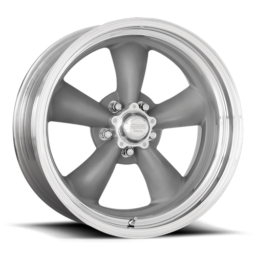 American Racing VN205 CLASSIC TORQ THRUST II Torq Thrust Gray W/ Polish Lip 17x11 +1 5x114.3mm 83.1mm