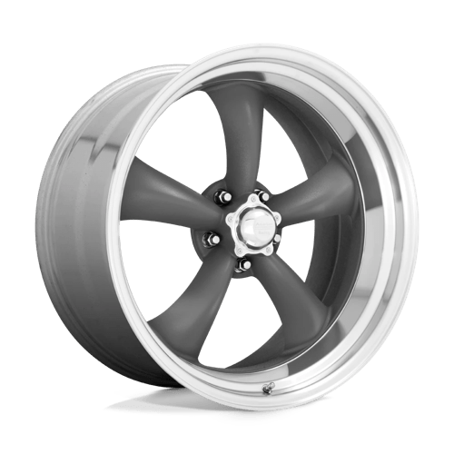 American Racing VN215 CLASSIC TORQ THRUST II Mag Gray W/ Machined Lip 16x7 0 5x120.65mm 83.1mm - Wheelwiz