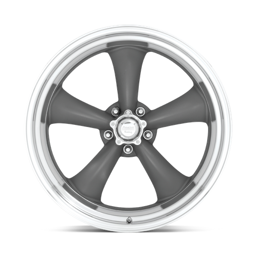 American Racing VN215 CLASSIC TORQ THRUST II Mag Gray W/ Machined Lip 15x8 -18 5x114.3mm 83.1mm