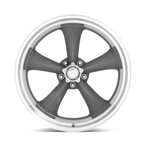American Racing VN215 CLASSIC TORQ THRUST II Mag Gray W/ Machined Lip 15x8 -18 5x114.3mm 83.1mm