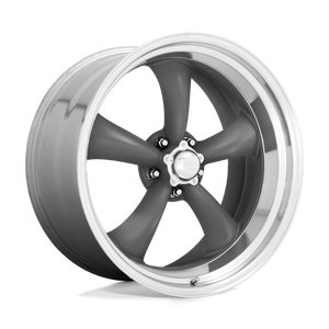 American Racing VN215 CLASSIC TORQ THRUST II Mag Gray W/ Machined Lip 15x8 -18 5x114.3mm 83.1mm