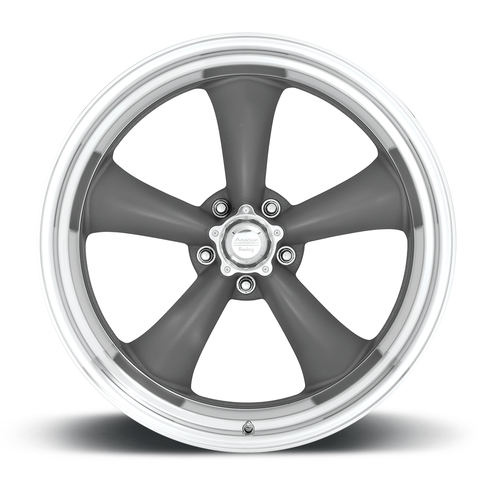 American Racing VN215 CLASSIC TORQ THRUST II Mag Gray Machined Lip 18x10 +06 5x114.3mm 83.1mm - Wheelwiz