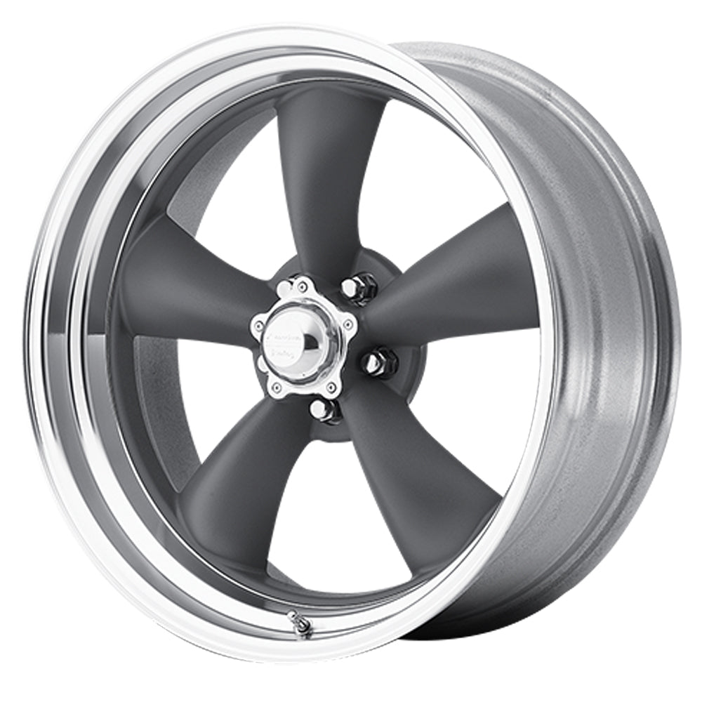 American Racing VN215 CLASSIC TORQ THRUST II Mag Gray Machined Lip 18x10 +06 5x114.3mm 83.1mm - Wheelwiz
