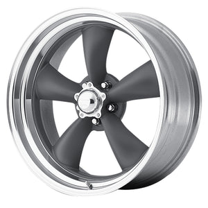 American Racing VN215 CLASSIC TORQ THRUST II Mag Gray Machined Lip 18x10 +06 5x114.3mm 83.1mm - Wheelwiz